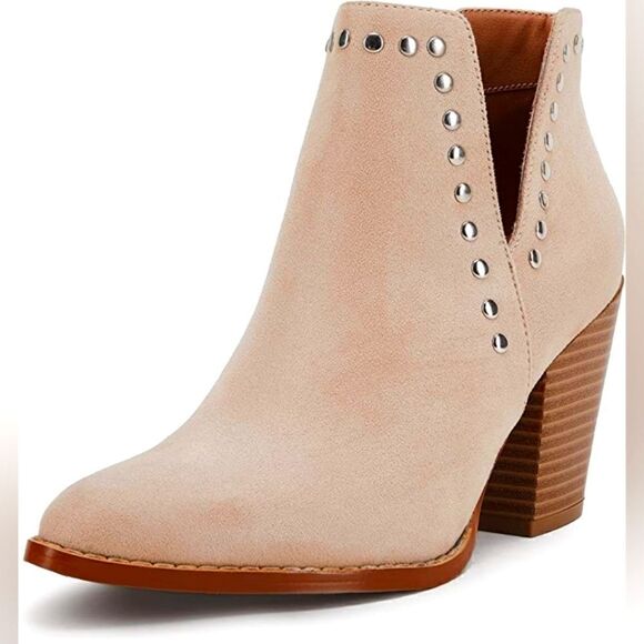 (78-1803)  Tan Women's Pointed Toe Ankle Boot Sz 9.5 - Picture 1 of 11